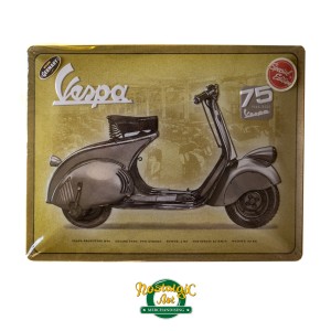 Метална табела "75 години Vespa" 